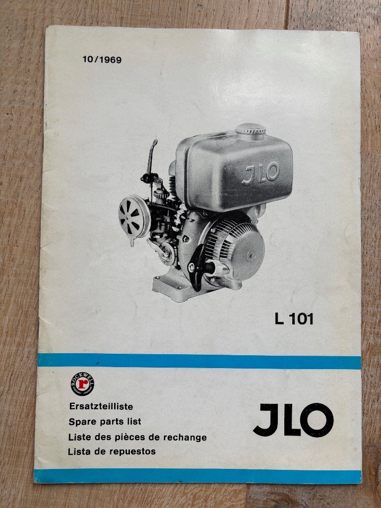 Origineel onderdelenhandboek JLO stationaire motor type L101, Motoren, Ophalen of Verzenden, Overige merken