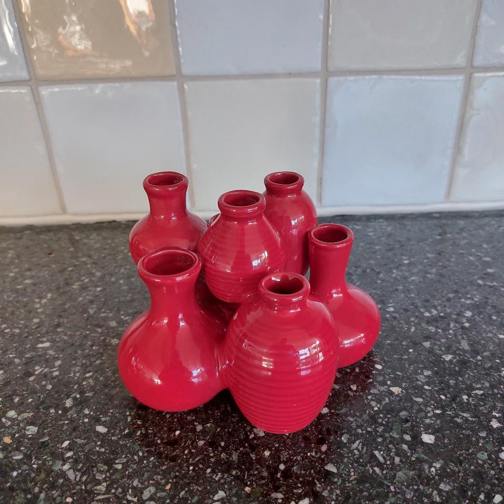 stapel vaasje Fair Trade Thailand, Huis en Inrichting, Aardewerk of Porselein, Ophalen of Verzenden, Zo goed als nieuw, Minder dan 50 cm