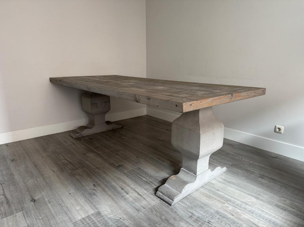Tafel/eettafel 240x100x80 landelijk blad zgan, Ophalen, 200 cm of meer, 50 tot 100 cm, Rechthoekig