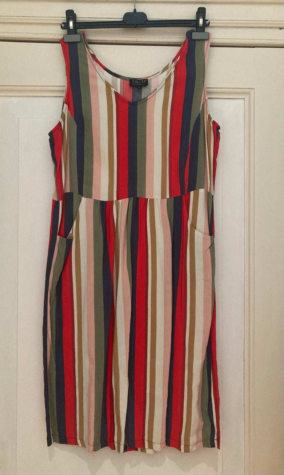 ZILCH gestreepte jurk met zakken - Maat L, Kleding | Dames, Overige kleuren, Maat 42/44 (L), Ophalen of Verzenden, Zo goed als nieuw