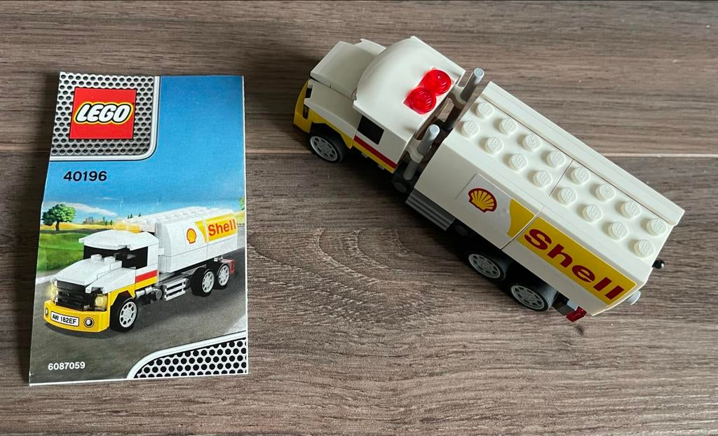 Lego Shell Tankwagen 40196 met instructieboekje, Ophalen of Verzenden, Zo goed als nieuw, Complete set, Lego