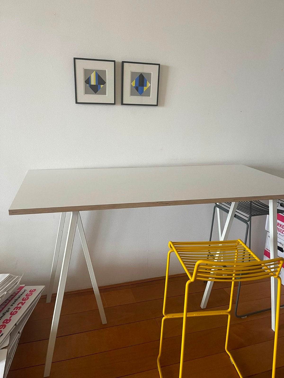 HAY Projektbord Loop Stand Tafel 1600x775mm, Huis en Inrichting, Tafels | Eettafels, Gebruikt, Modern, Scandinavisch, 50 tot 100 cm