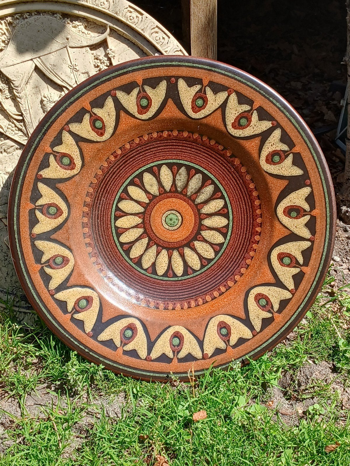 Vintage KMK Manuell Wandbord - Handgeschilderd Keramiek, Ophalen of Verzenden