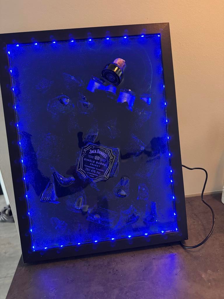 Jack Daniëls Schilderij met LED Verlichting, Ophalen of Verzenden, Zo goed als nieuw