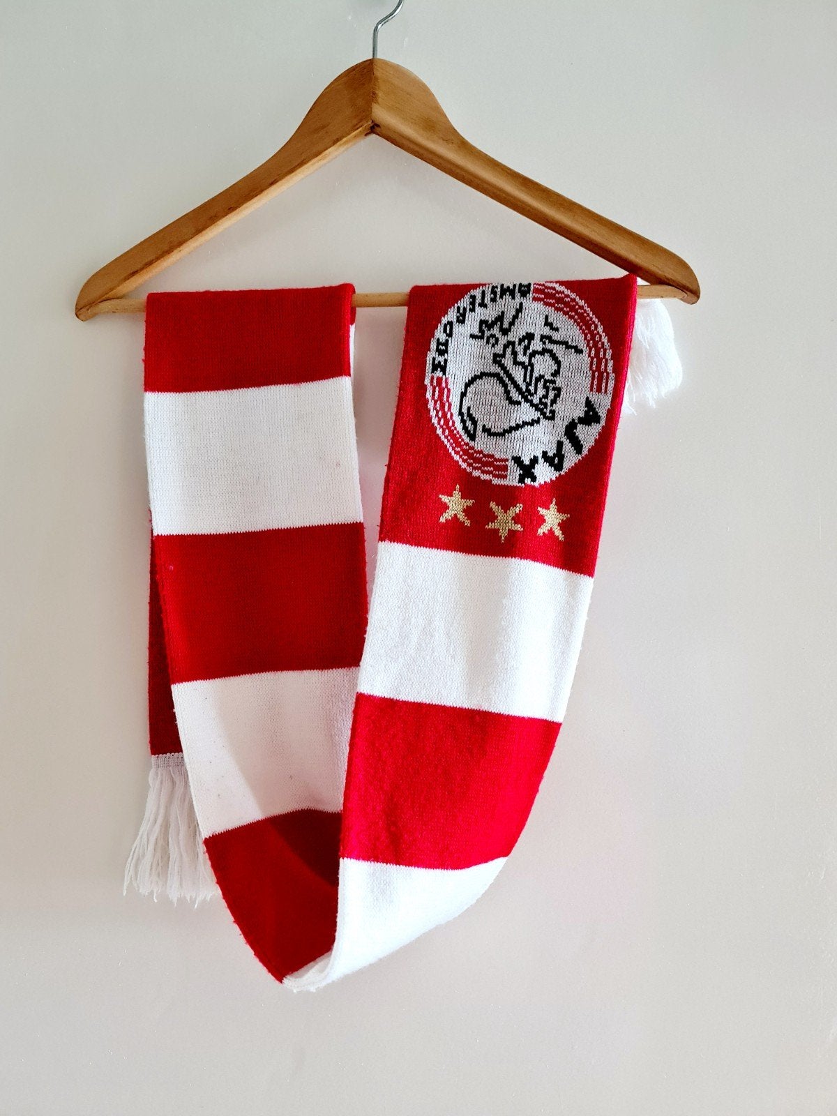 Rood-witte Ajax sjaal, Overige maten, Ophalen of Verzenden, Zo goed als nieuw, Ajax