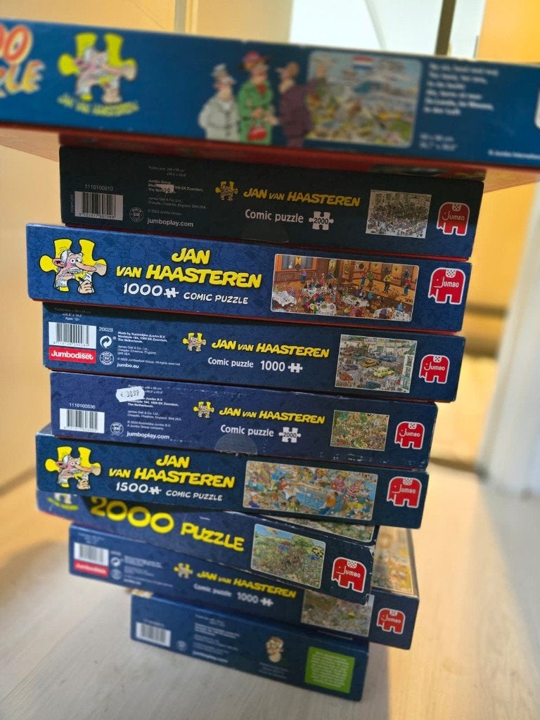 Jan van Haasteren puzzels diversen, Ophalen, Meer dan 1500 stukjes, Gebruikt, Legpuzzel