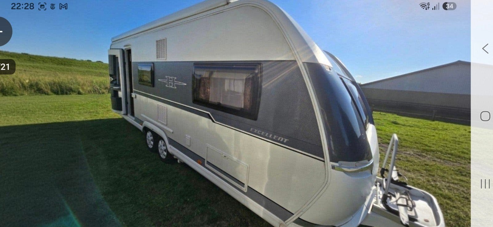 Hobby Excellent 650 UMFE. Mover - Airco - Level sys - Luifel, Rondzit, Hobby, Frans bed, Luifel
