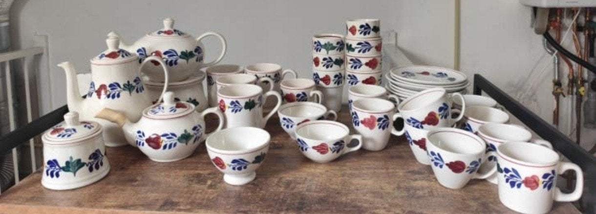 Groot Boerenbont servies, Ophalen, Gebruikt, Keramiek, Landelijk/Boerenbont