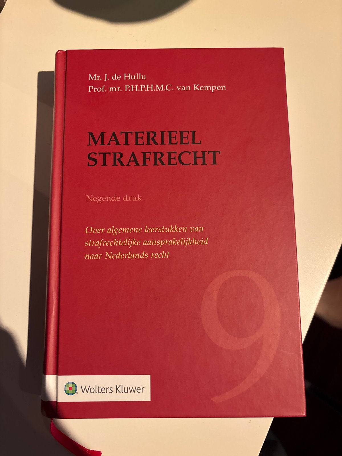 Materieel Strafrecht de Hullu en van Kempen - Negende druk, Ophalen of Verzenden, Gamma, Zo goed als nieuw, HBO