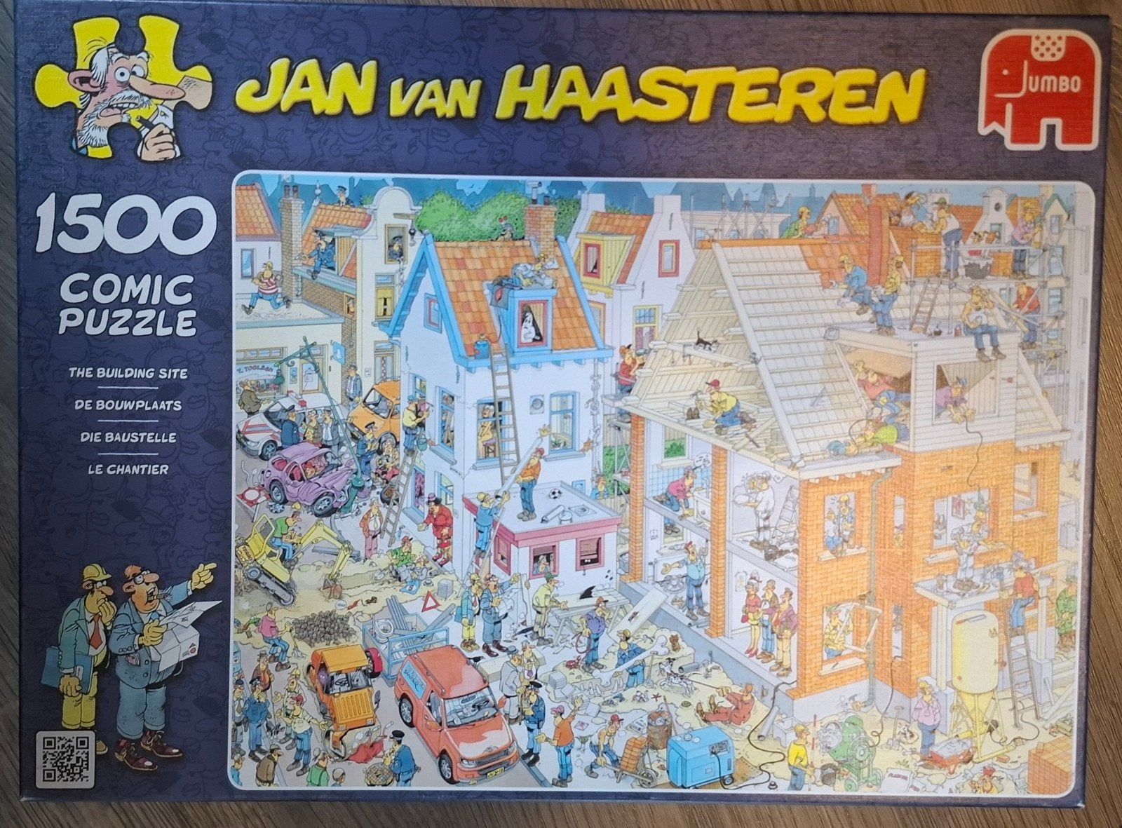 Jan van Haasteren - De Bouwplaats - 1500 stukjes, Ophalen of Verzenden, 500 t/m 1500 stukjes, Zo goed als nieuw, Legpuzzel