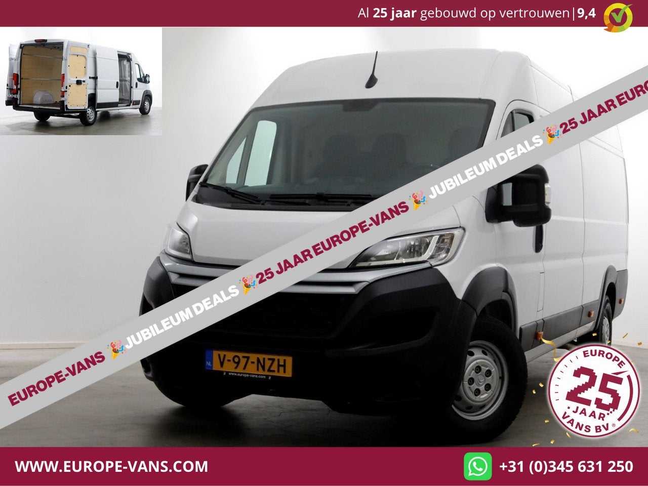 Citroën Jumper 2.2 BlueHDi 165pk L4H2 Airco/Navi/Camera 06-, Voorwielaandrijving, Gebruikt, Euro 6, 4 cilinders
