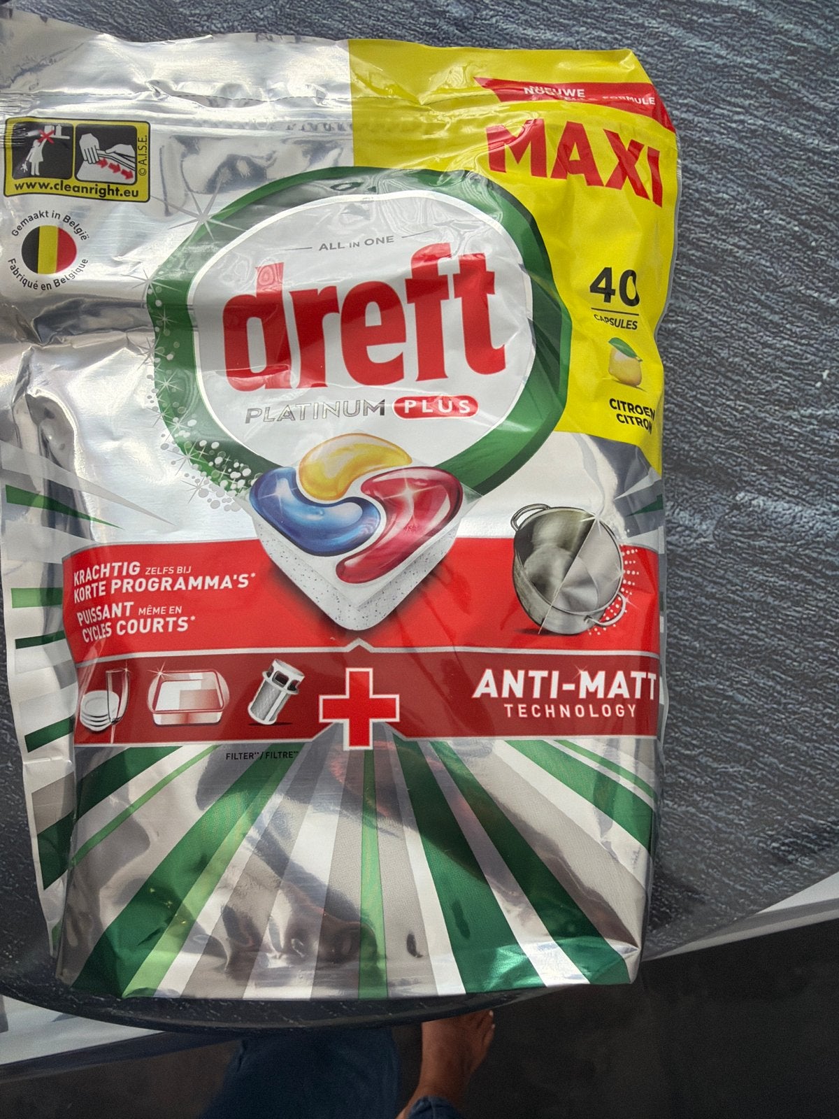 Dreft Platinum Plus All-in-One Vaatwastabletten Citroen 40 s, Ophalen of Verzenden, Nieuw