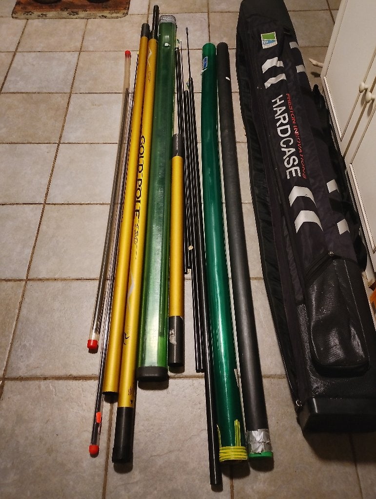 Vaste Hengel (Daiwa) + Topsets en cupset & Preston Hardcase, Ophalen, Gebruikt, Vaste hengel
