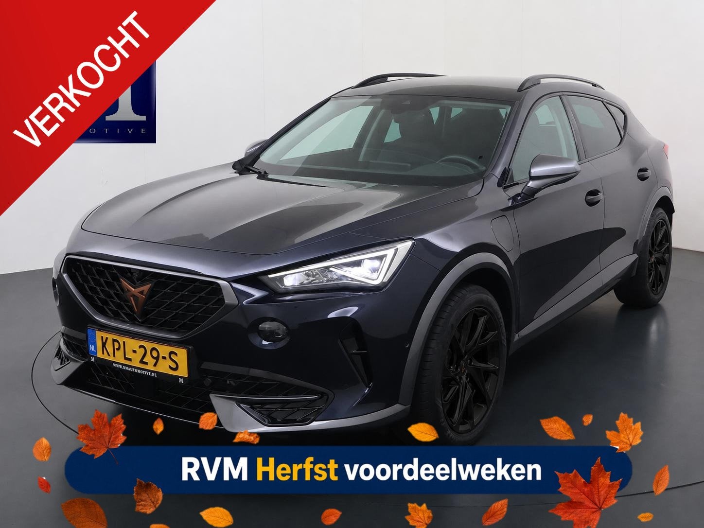 CUPRA Formentor 1.4 TSI e-Hybrid VAN: 26.900,- VOOR: 23.877,, Auto's, Stof, Gebruikt, 4 cilinders, Blauw
