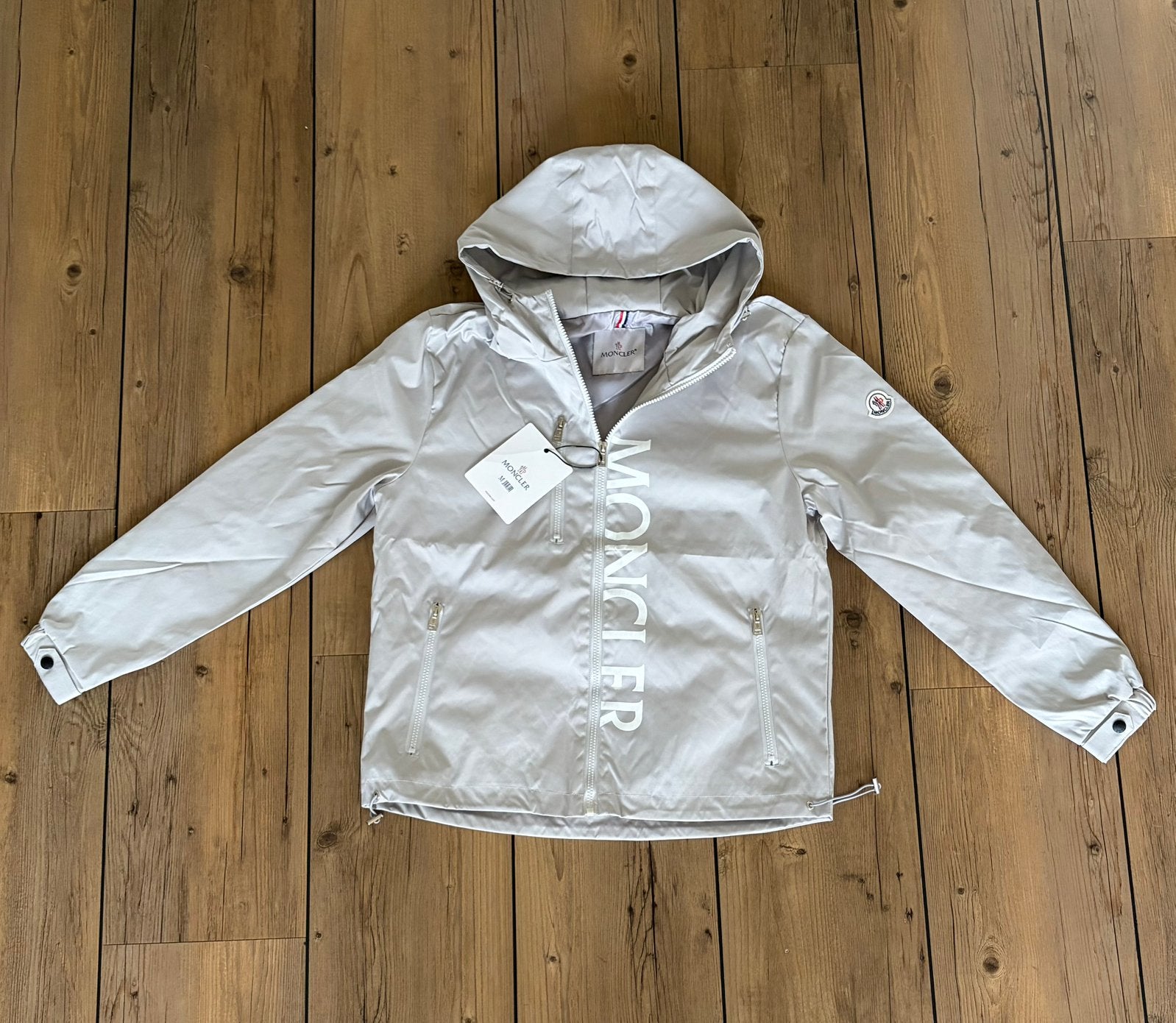 moncler windjas, Kleding | Heren, Jassen | Zomer, Ophalen of Verzenden, Zo goed als nieuw, Grijs