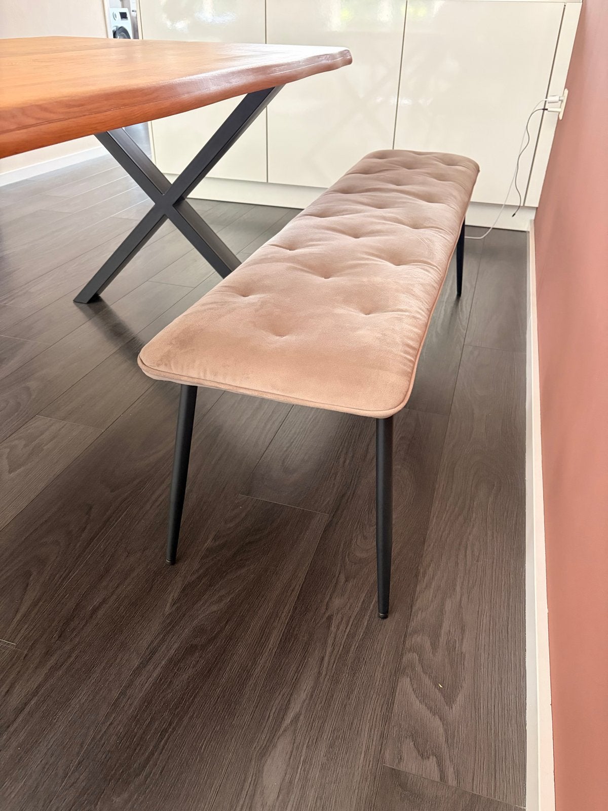 Eettafelbankje, Huis en Inrichting, Banken | Bankstellen, Ophalen, Minder dan 75 cm, 150 tot 200 cm, Driepersoons