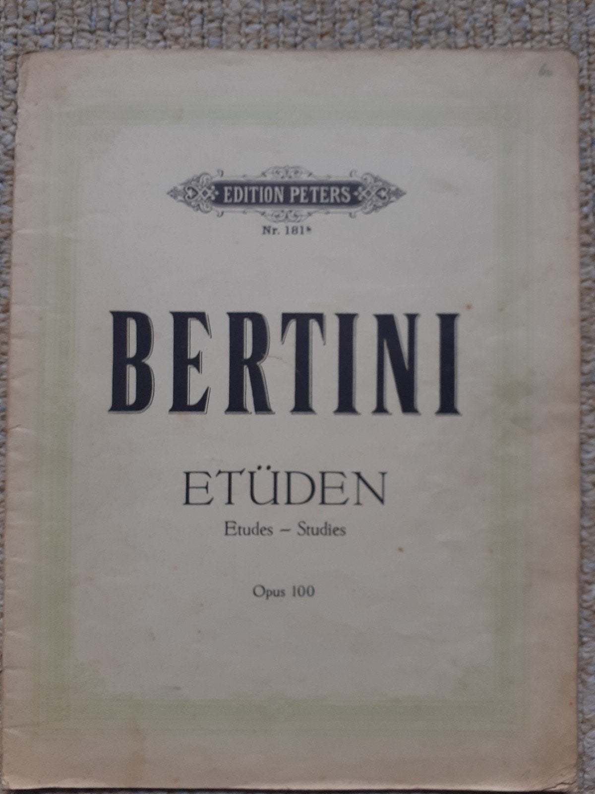 Bertini Etüden Opus 100 - Vergeleed, goede staat, Muziek en Instrumenten, Gebruikt, Klassiek, Les of Cursus, Ophalen of Verzenden