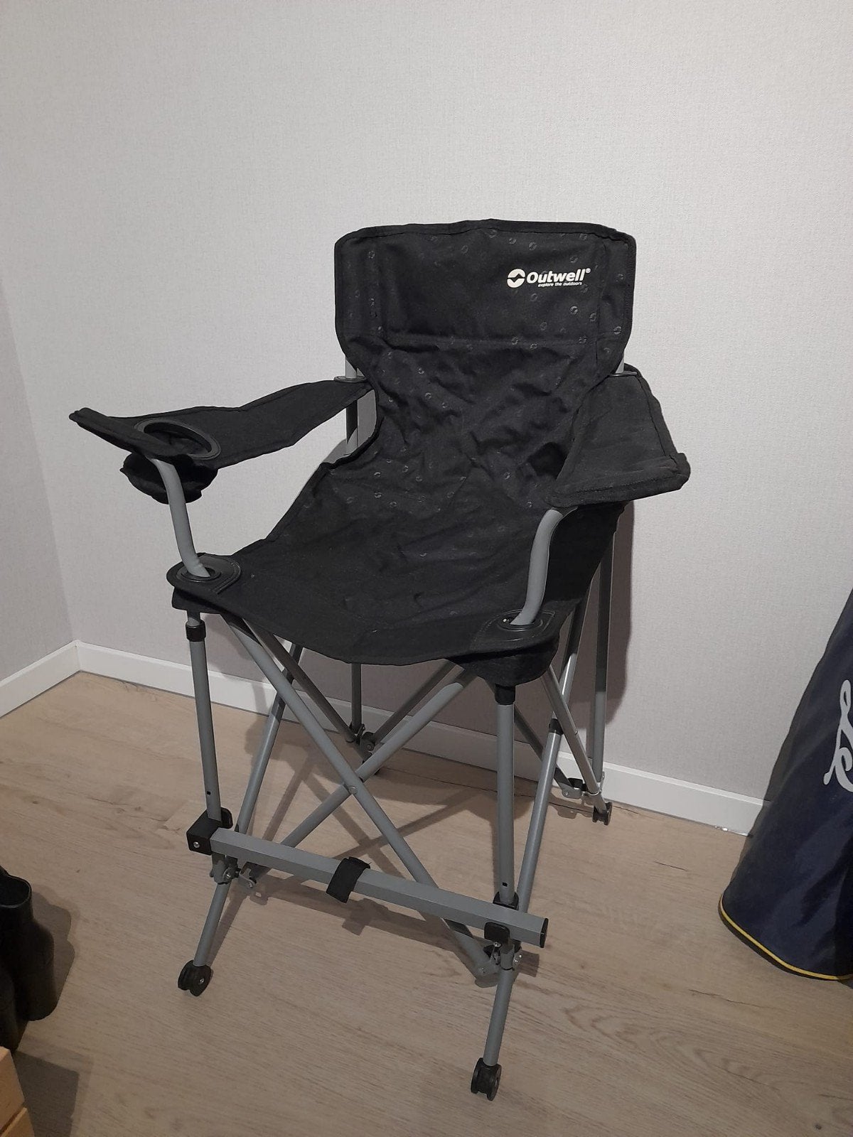Campingstoel hoog Outwell Catamarca Junior Black, Ophalen, Zo goed als nieuw, Campingstoel
