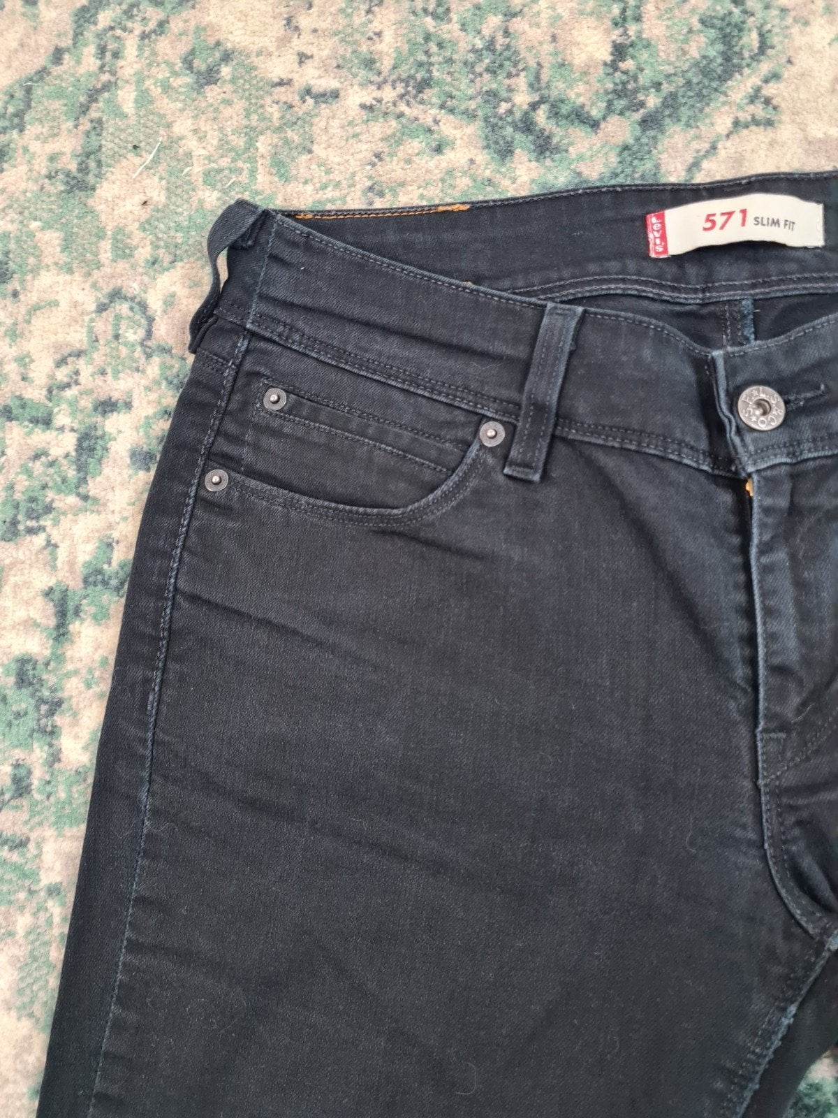 Levi’s 571 Slim Fit W32 L32 Tulsi3232 Mid-rise, Zwart, Ophalen of Verzenden, Zo goed als nieuw, W30 - W32 (confectie 38/40)