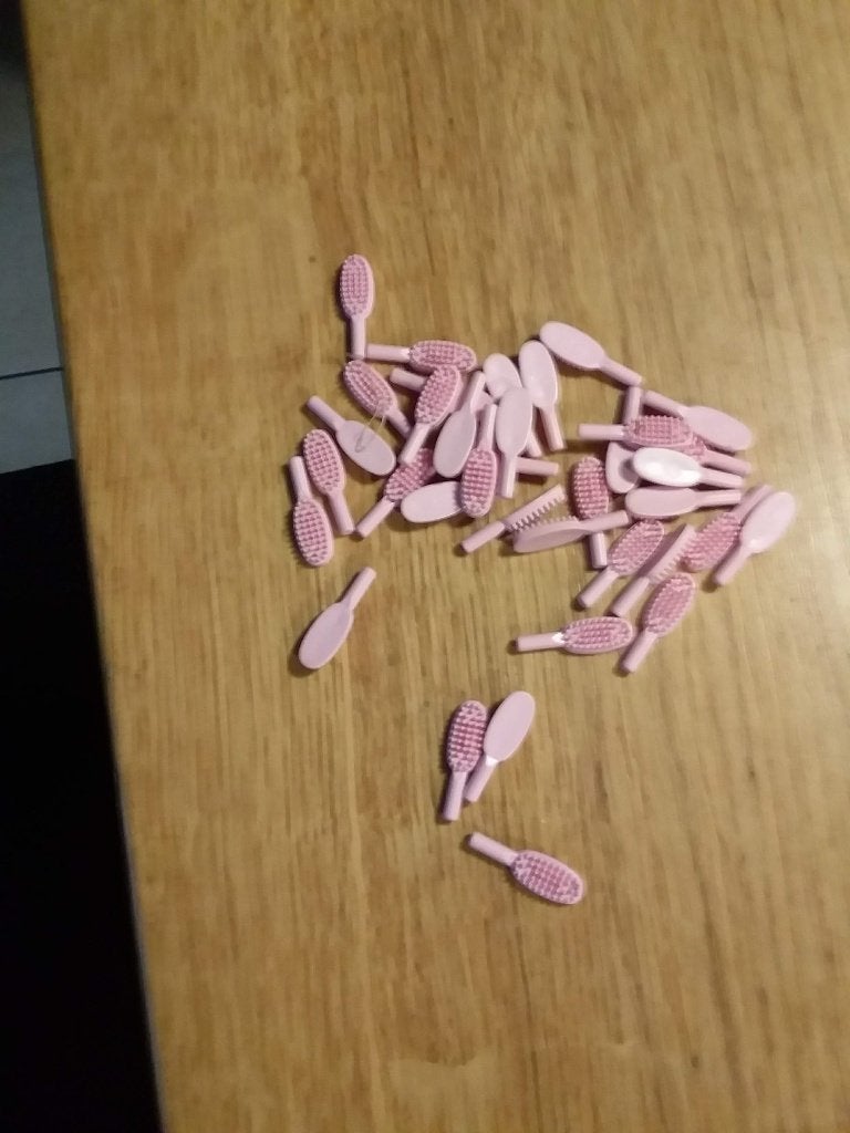 lego borsteltjes roze, Ophalen of Verzenden, Gebruikt, Losse stenen, Lego