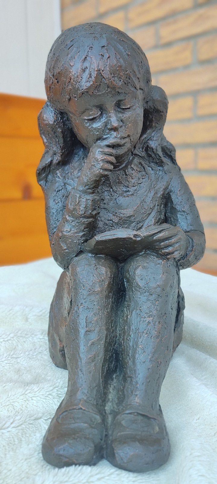 Geert Kunen Art Deco Bronzen Beeldje, 40cm Hoog, Groep mensen, Art deco, Ophalen of Verzenden, Gepatineerd