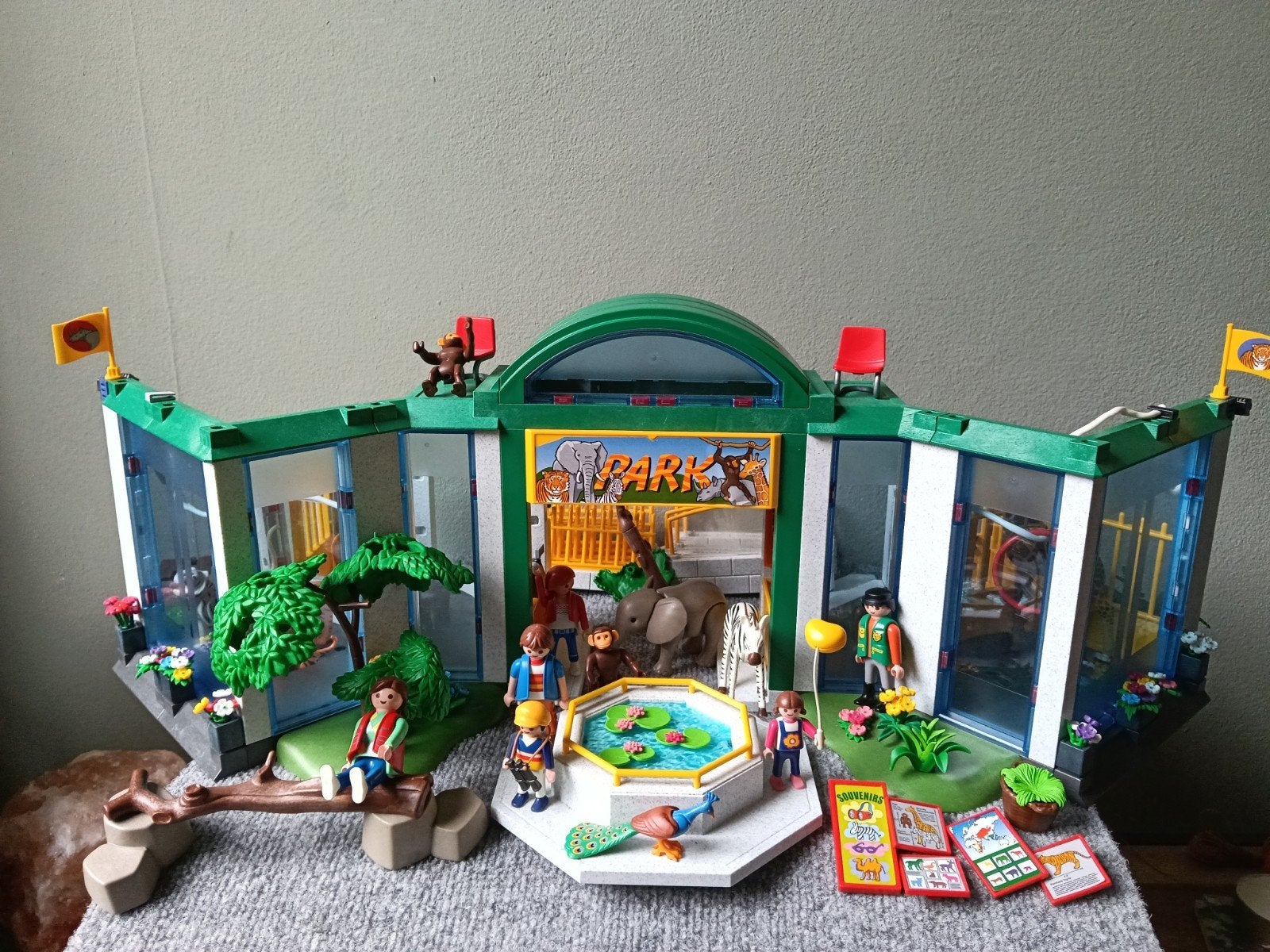 Playmobil Dierenpark / Zoo met veel dieren en figuren, Wild life, Gebruikt, Gebouw, Complete set