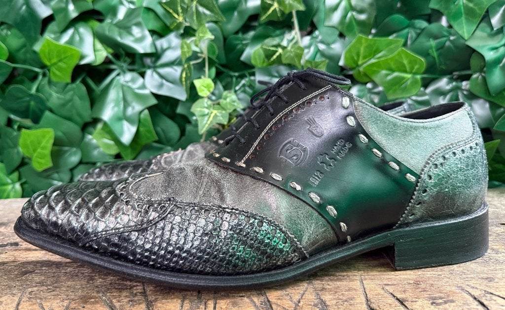 geweldig mooie veterschoen met python leer  Sendra maat 45, Sendra, Zwart, Nieuw, Ophalen of Verzenden