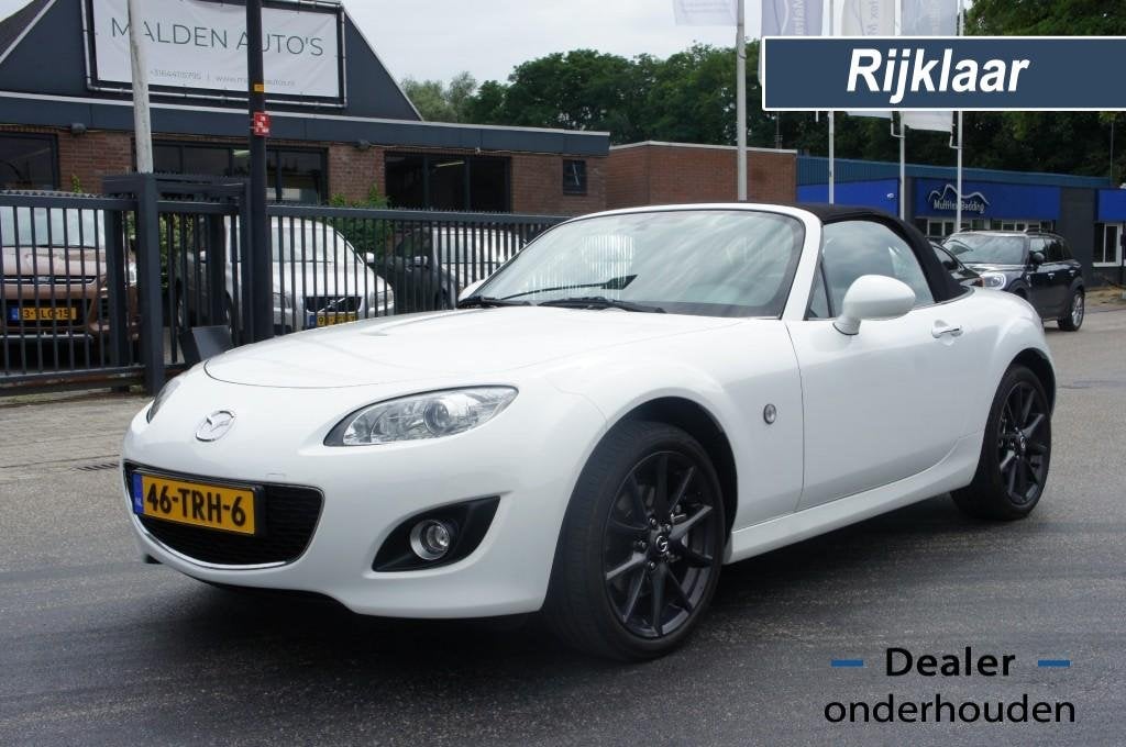 Mazda MX-5 1.8 KYUDO LEDER/PARELMOERWIT/NAVI/CLIMA/CRUISE NL, Euro 5, Achterwielaandrijving, Gebruikt, 4 cilinders