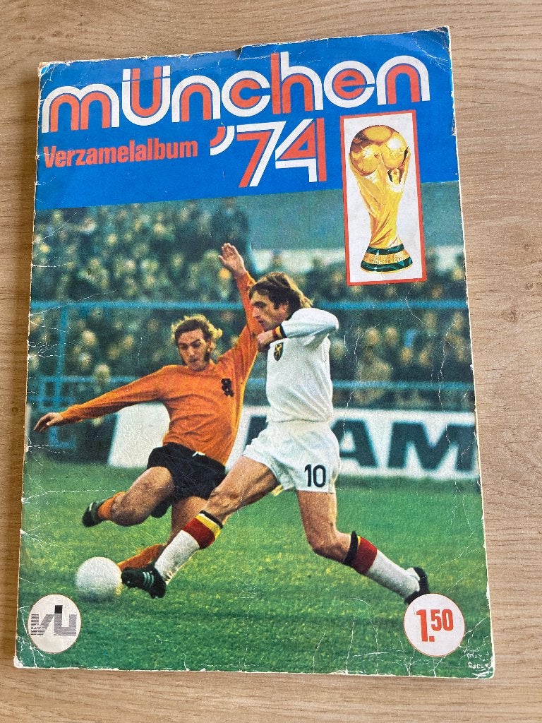 Voetbalplaatjes album Munchen 74, Verzamelen, Ophalen of Verzenden, Gebruikt, Buitenlandse clubs, Poster, Plaatje of Sticker