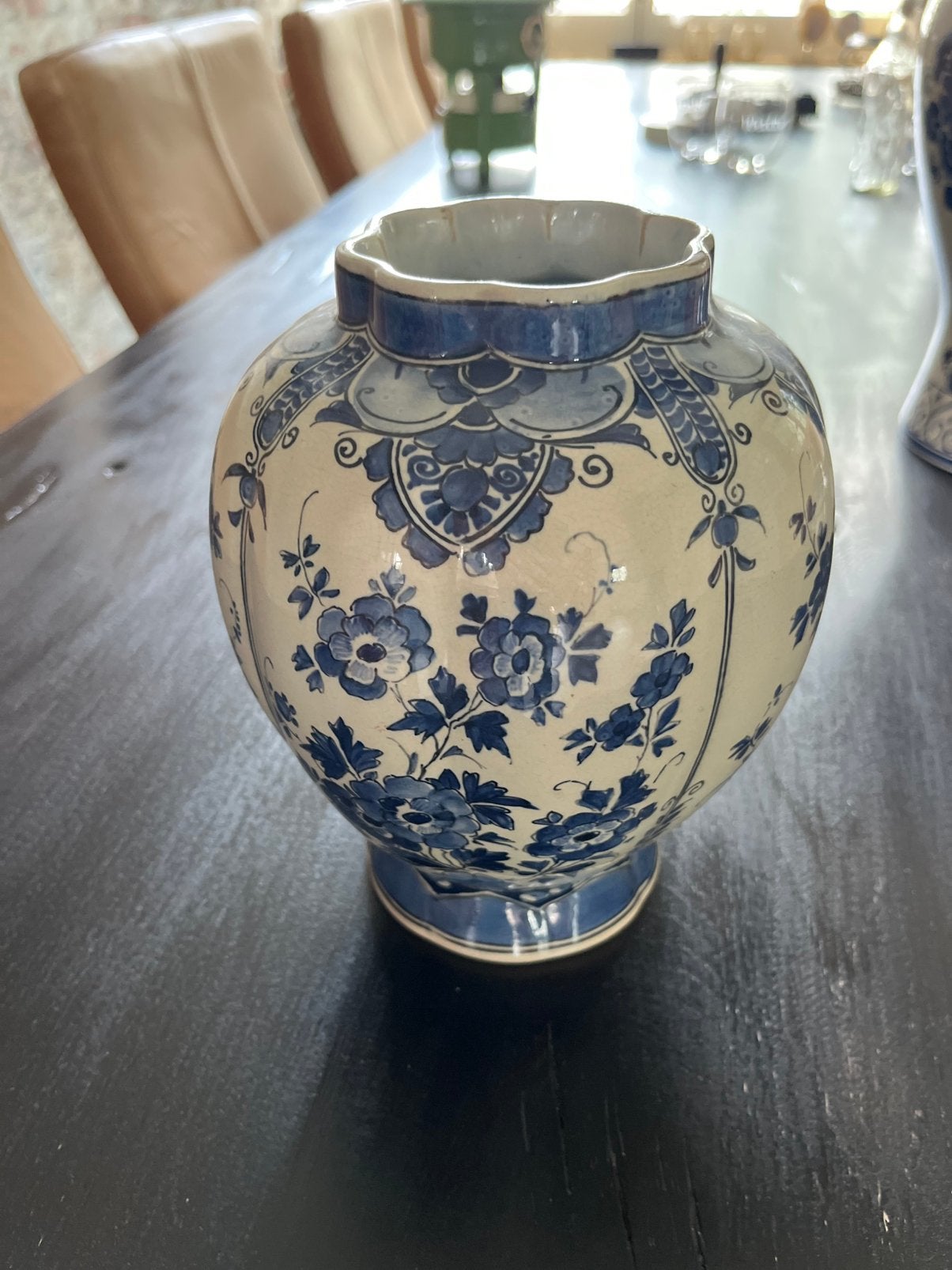 Vaas delftsblauw porceleyne fles 20cm, Antiek en Kunst, Antiek | Vazen, Ophalen