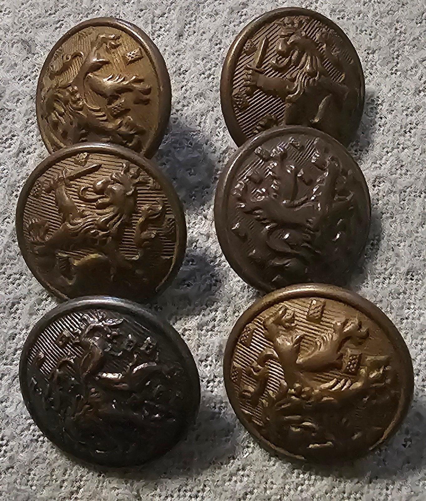 Uniform knopenLeeuw- set van 6, Verzamelen, Ophalen of Verzenden