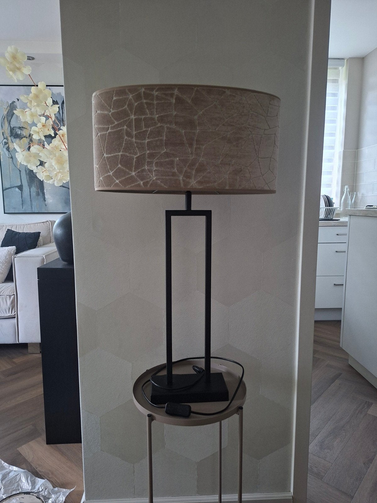 staande lamp, light&living kap cassei, Ophalen, Zo goed als nieuw, 75 cm of meer