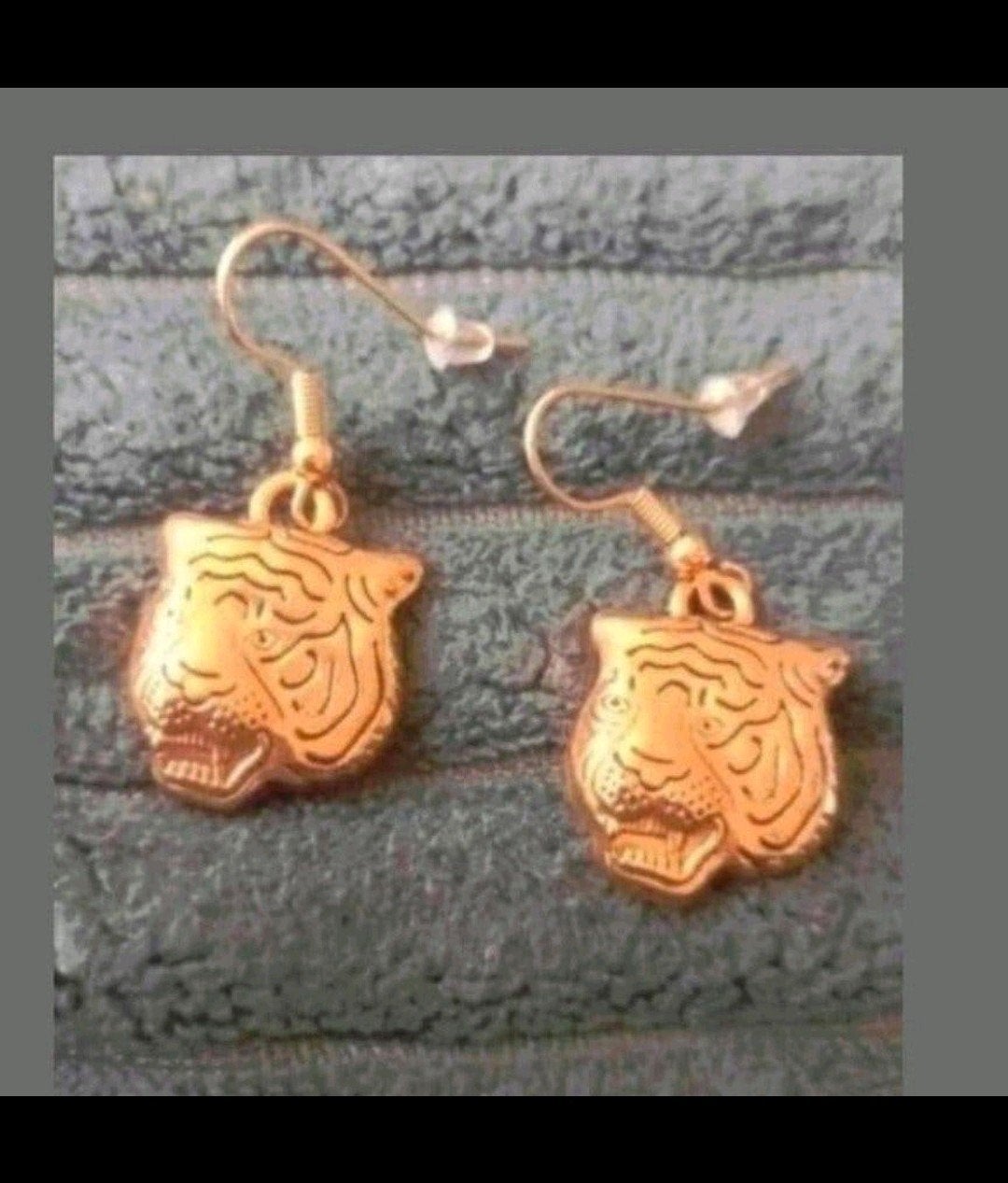 oorbellen tijger, Verzenden, Nieuw, Goud, Hangers