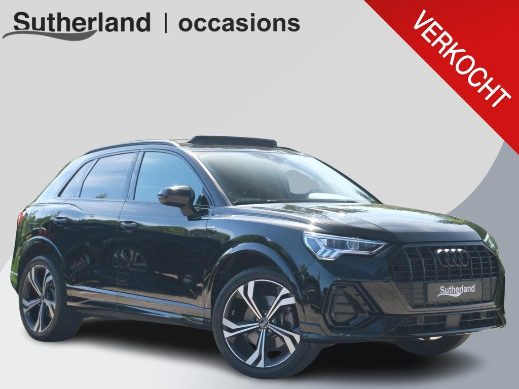 Audi Q3 45 TFSI e S edition 245 PK | Panoramadak | Sonos | E, Auto's, Audi, Gebruikt, Zwart, Hybride Elektrisch/Benzine, 13 kWh