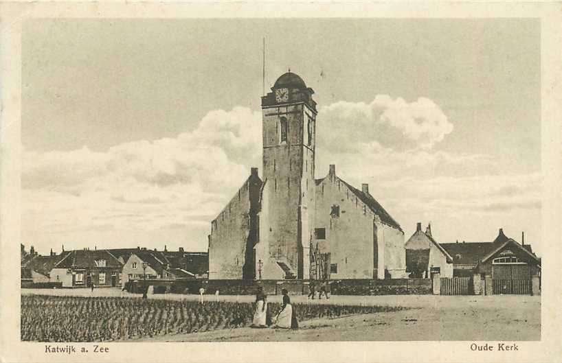 380-838-033 Katwijk Oude Kerk, Verzenden, Voor 1920, Zuid-Holland
