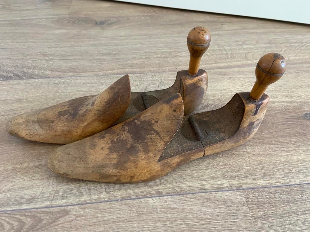 Mooie antieke houten schoen spanners leesten 29 cm decoratie, Antiek en Kunst, Ophalen of Verzenden