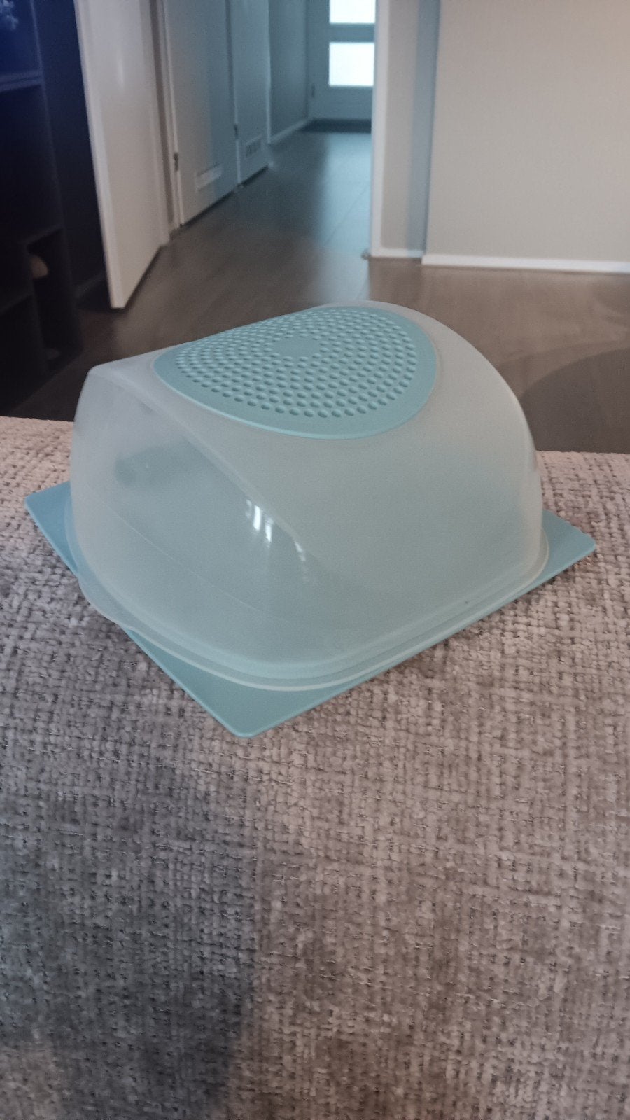 Tupperware maxi kaas doos., Ophalen of Verzenden, Zo goed als nieuw, Blauw, Overige typen