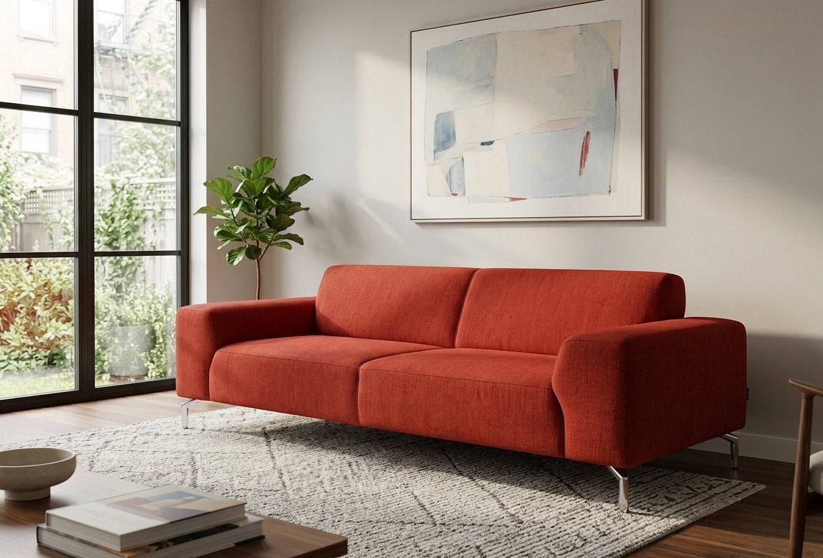 Montél 3-zitsbank en bijpassende fauteuil (GRATIS BEZORGING), Ophalen, Driepersoons, 75 tot 100 cm, Zo goed als nieuw