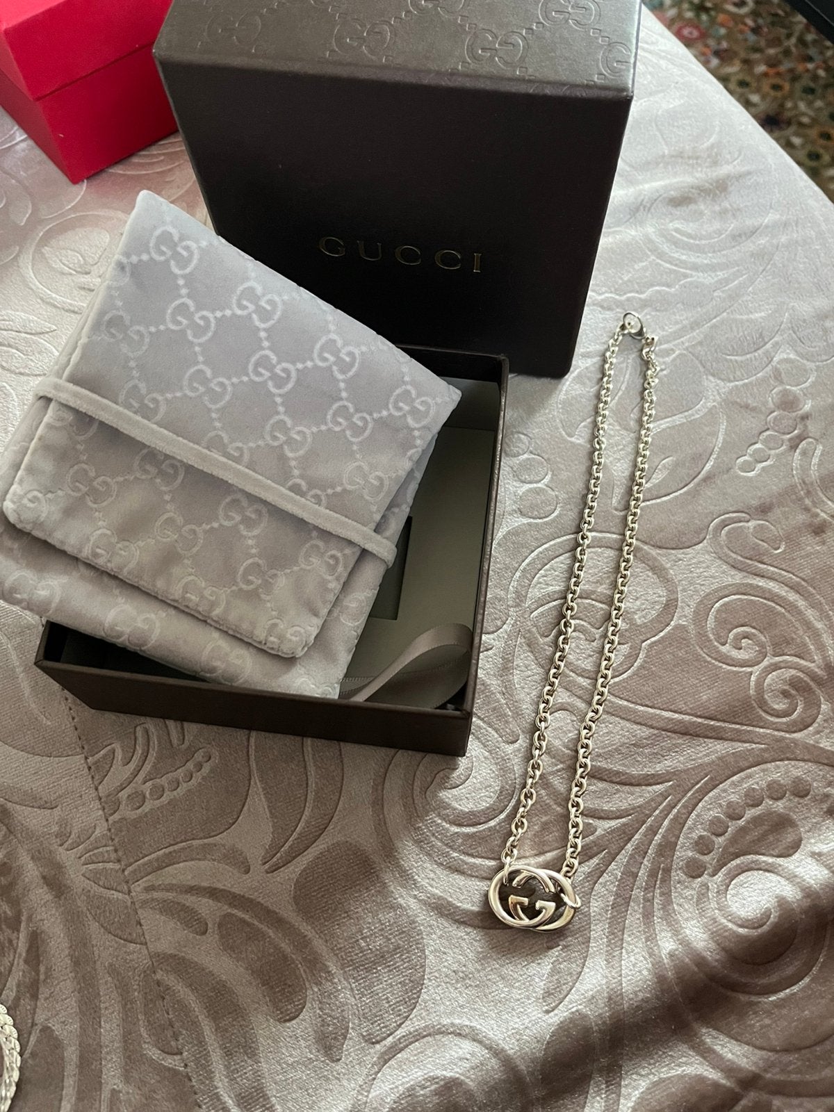 Gucci ketting, Verzenden, Zo goed als nieuw, Zwart
