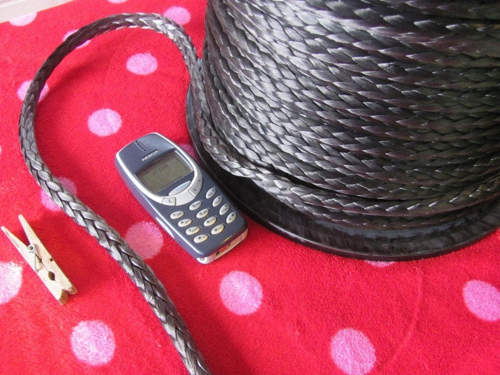 HMPE (Dyneema vervanger/huismerk) liertouw d= 10 mm 9 ton, Info@alletouw.nl, Nieuw, Ophalen of Verzenden, Trekwei 13