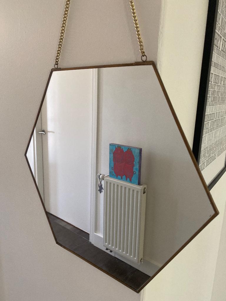 Spiegels, Huis en Inrichting, Woonaccessoires | Spiegels, Ophalen, Minder dan 50 cm, Zo goed als nieuw, Minder dan 100 cm