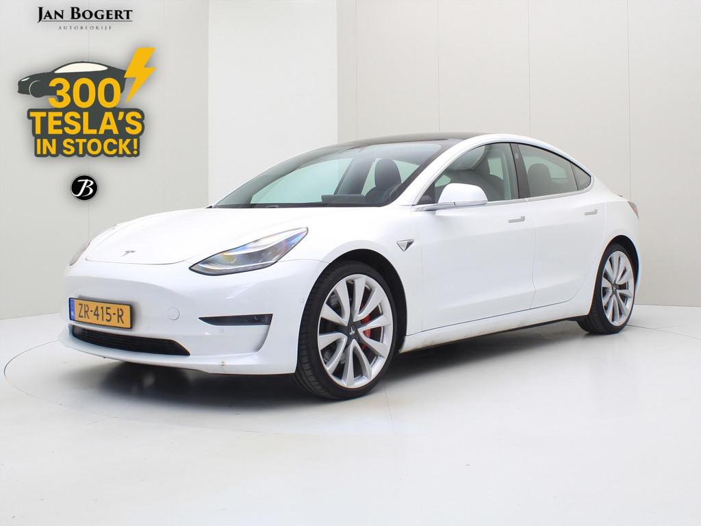 Tesla Model 3 Performance AWD 486pk 75 kWh [ FSD+530KM WLTP+, Auto's, Tesla, Automaat, Zwart, Wit, Origineel Nederlands