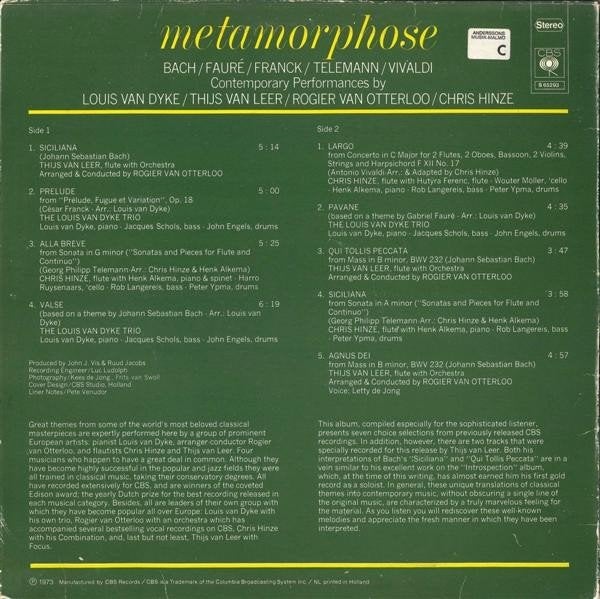 LP - Louis van Dyke*, Thijs van Leer, Rogier van Otterloo, C, LP, Gebruikt, Ophalen of Verzenden, Jazz