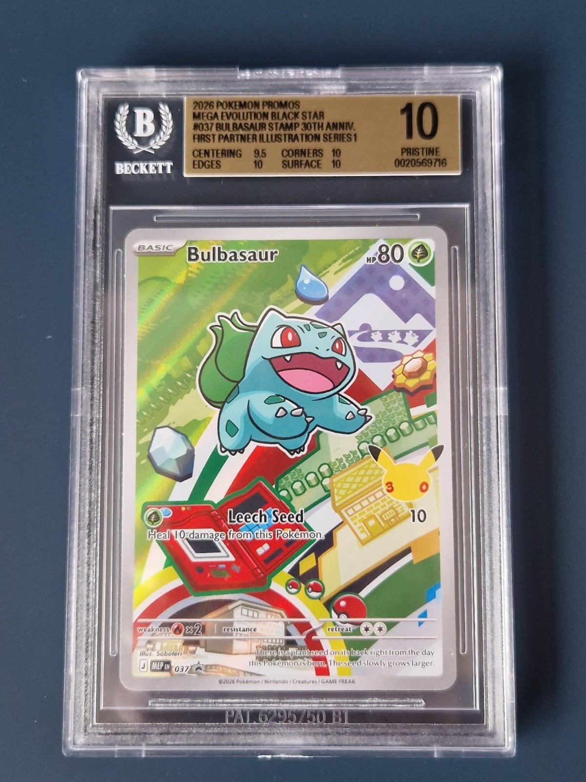 Bulbasaur BGS 10 first partner, Ophalen of Verzenden, Zo goed als nieuw
