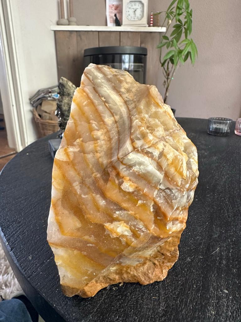 Grote gepolijste onyx steen - Uniek decoratiestuk, Sieraden, Tassen en Uiterlijk, Edelstenen, Ophalen of Verzenden, Gebruikt