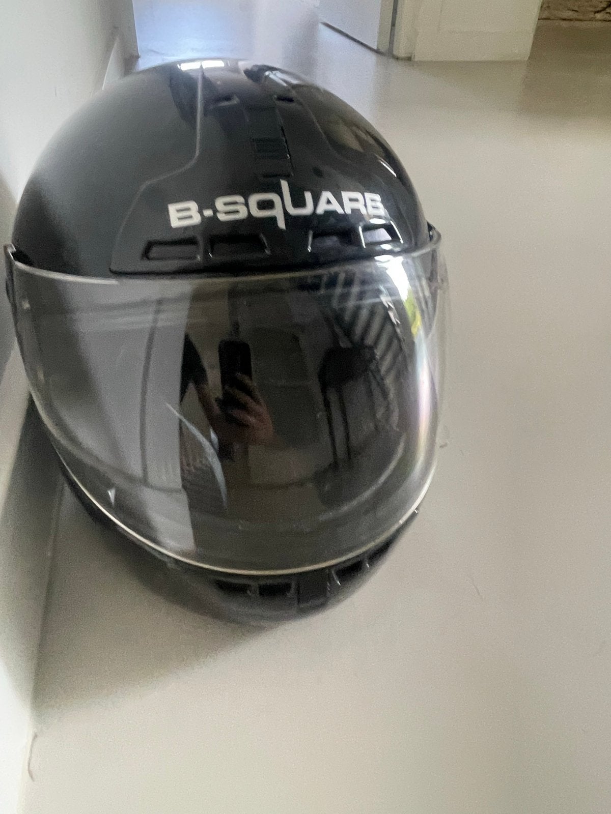 B-SQUARE moterhelm- Zwart, maat S (55-56), Ophalen of Verzenden, Zo goed als nieuw, Small
