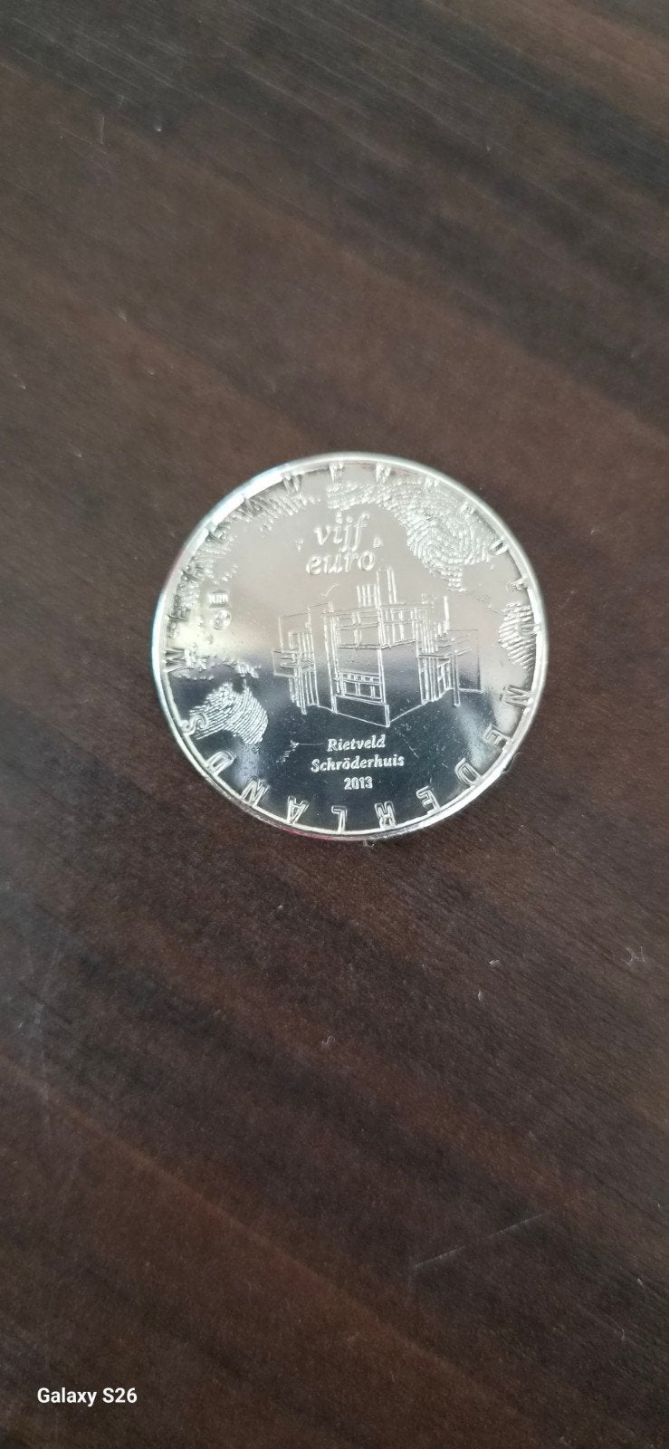 5 Euro Willem-Alexander Rietveld Schröderhuis Zilveren Munt, Ophalen of Verzenden