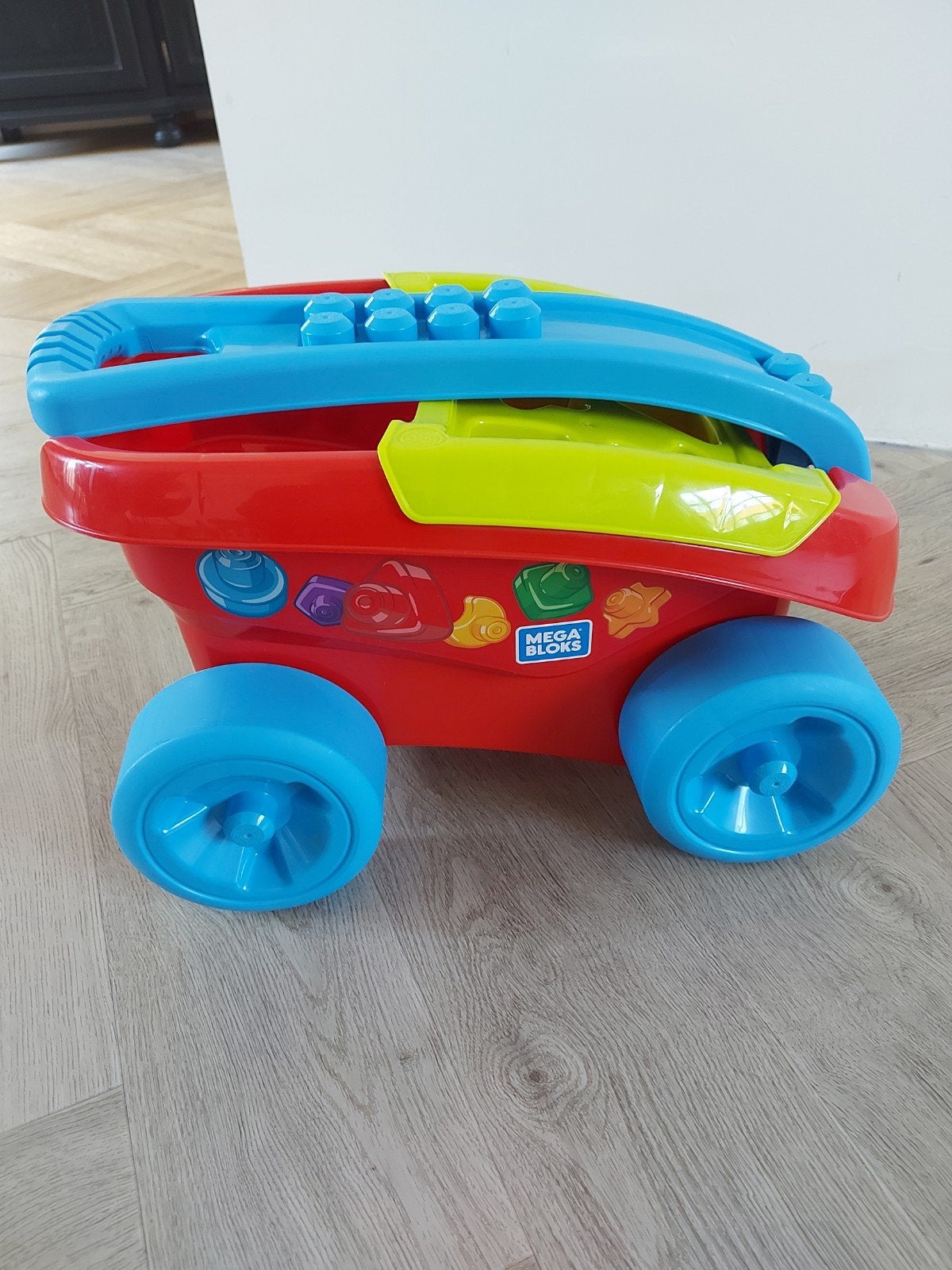 Speelset vormen kar loopwagen mega bloks, Ophalen, Zo goed als nieuw
