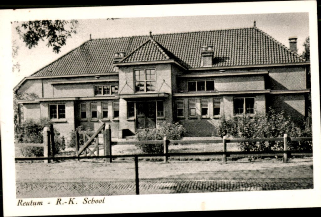 reutum, kvr5-462 r.k. school, Verzenden, 1920 tot 1940, Ongelopen, Overijssel