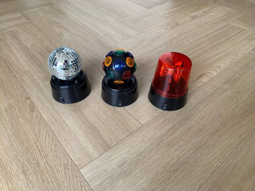 3-delige discolampen set, Muziek en Instrumenten, Licht en Laser, Ophalen, Zo goed als nieuw, Licht, Kleur